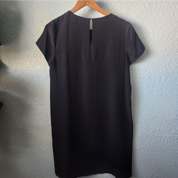 Cuyana The Silk Tee Dress Black High LowMini Minimalist Casual Short Sleeve - Picture 14 of 16